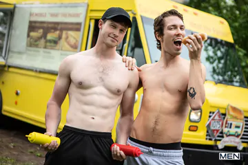 Hot dog sellers having sex