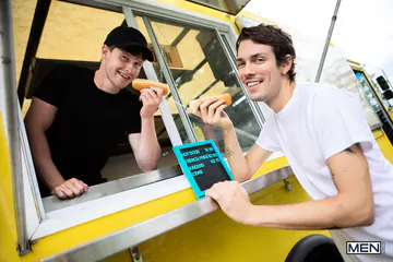 Hot dog sellers having sex