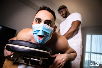 Hunky black guy fucking white ass