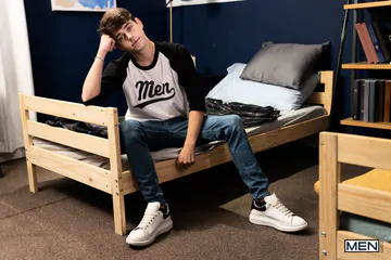 Hot blonde stud fucking a twink