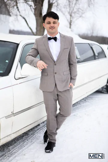 Big cock porn in a limousine