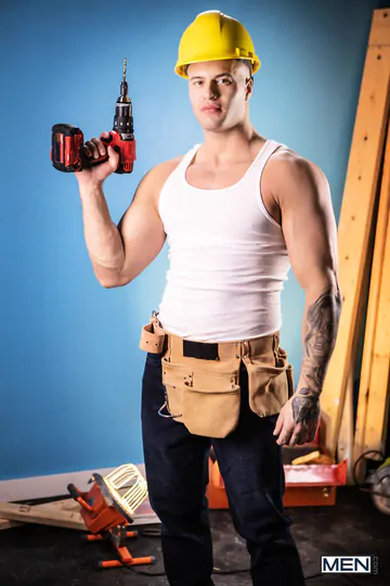 Construction guys in a threesome