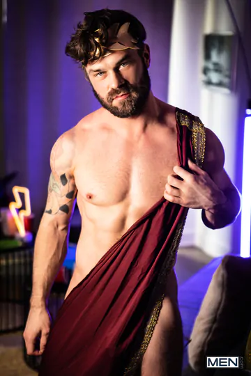 Toga party guys having sex