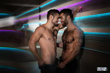 Hairy guy getting a facial