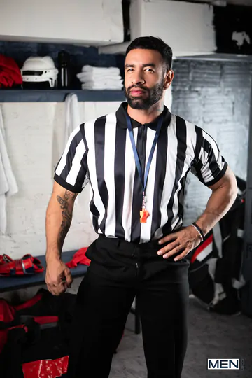 Hockey guys having a threesome