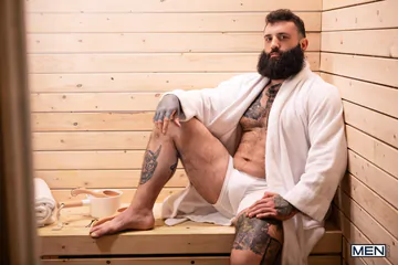 Sauna porn with Markus Kage