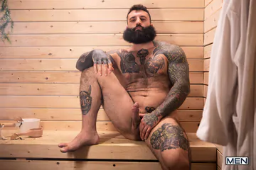 Sauna porn with Markus Kage