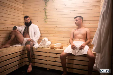 Sauna porn with Markus Kage