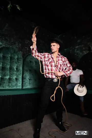 Cowboy porn with Malik Delgaty