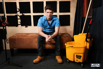 Music studio gays fucking