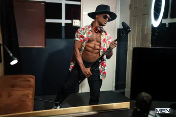 Music studio gays fucking