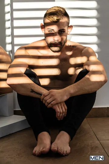 Sexy guy fucking in the kitchen