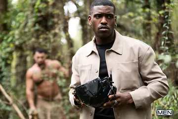 Two guys fucking in the woods