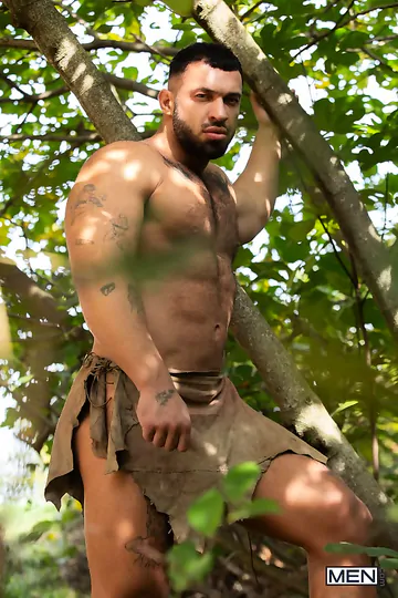 Two guys fucking in the woods