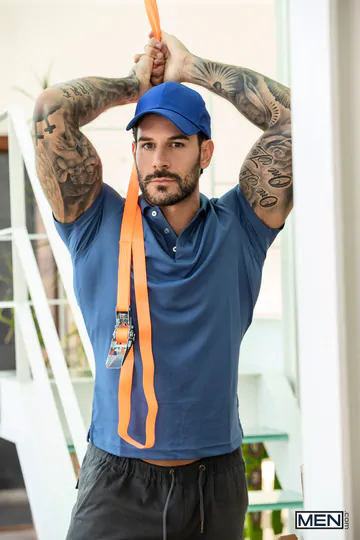 Macho tattooed guys having sex