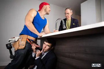 Construction worker getting naughty