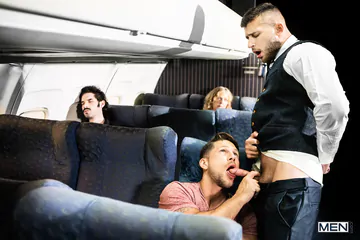 Two gays fucking on a plane