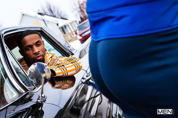 Four guys fucking in a garage