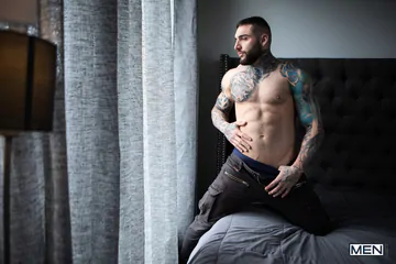 Trashy tattooed guy fucking Latino ass