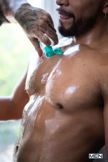 Trashy tattooed guy fucking Latino ass