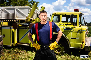 Firefighters fucking outdoors