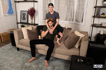 Cute boy and a redhead fucking