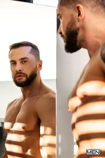 Handsome men having sex
