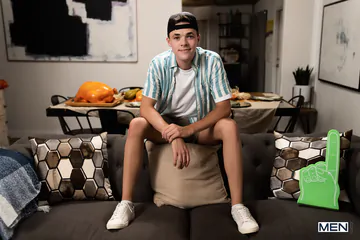 Cute boy getting sucked and fucked