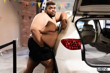 Fat black guy getting fucked