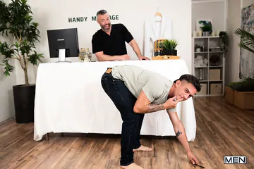 Massage parlour guys fucking