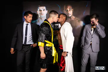 Boxing guys bareback fucking