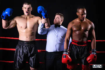 Boxing guys bareback fucking