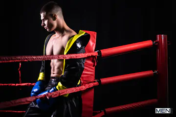 Boxing guys bareback fucking