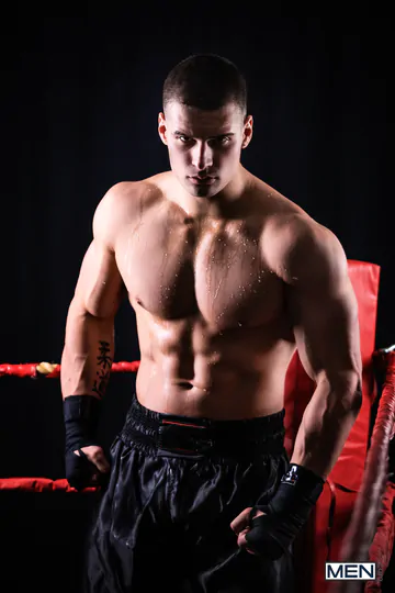 Boxing guys bareback fucking