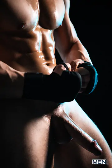 Boxing guys bareback fucking