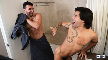 Gays fucking in the bathroom