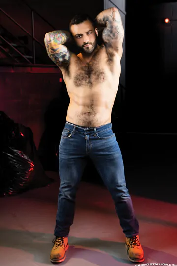 Men in a parking garage fucking