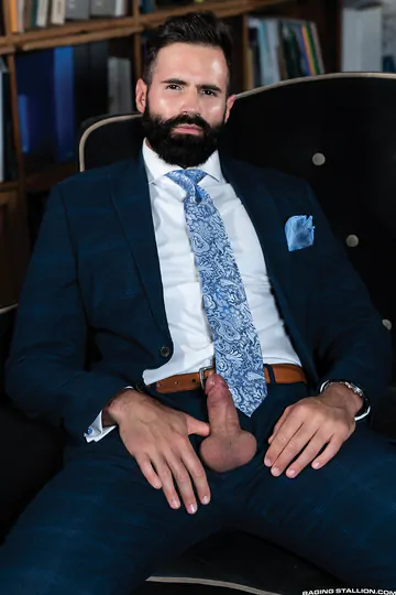 Men in suits having a foursome