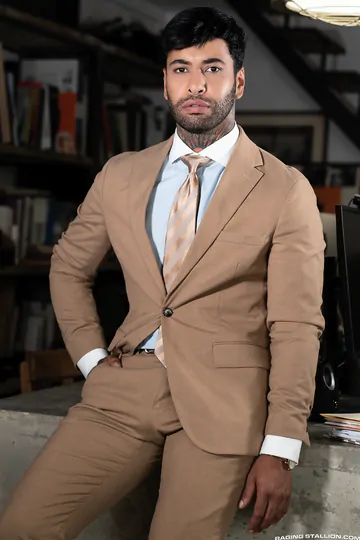 Men in suits having a foursome