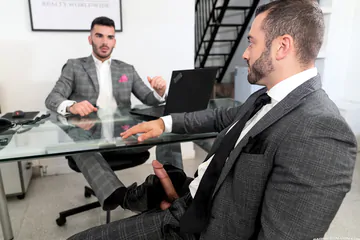 Men in suits having sex