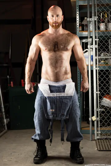 Bald bearded guy gets fucked