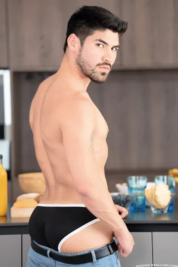 Two guys on a sofa fucking each other