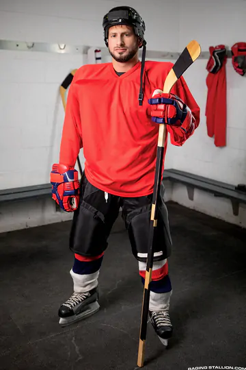 Two men in a shower room