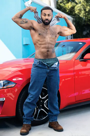 Man fucking in a restroom stall