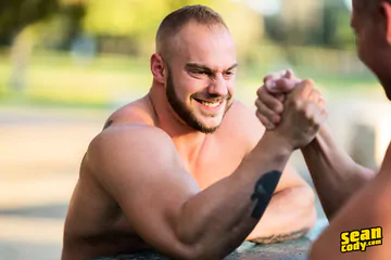 Big muscular men having sex