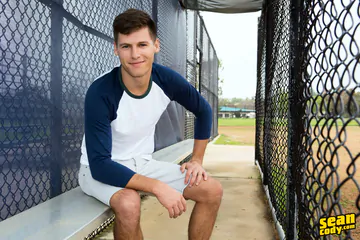 Handsome jock with a hard cock