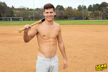Handsome jock with a hard cock