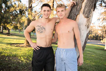 Cute blonde boy fucking ass