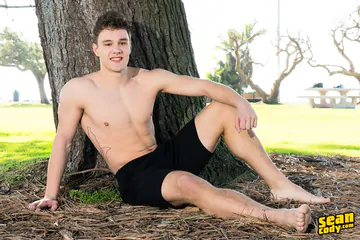 Hot jock with a hard cock