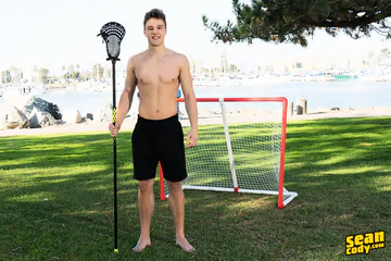 Hot jock with a hard cock